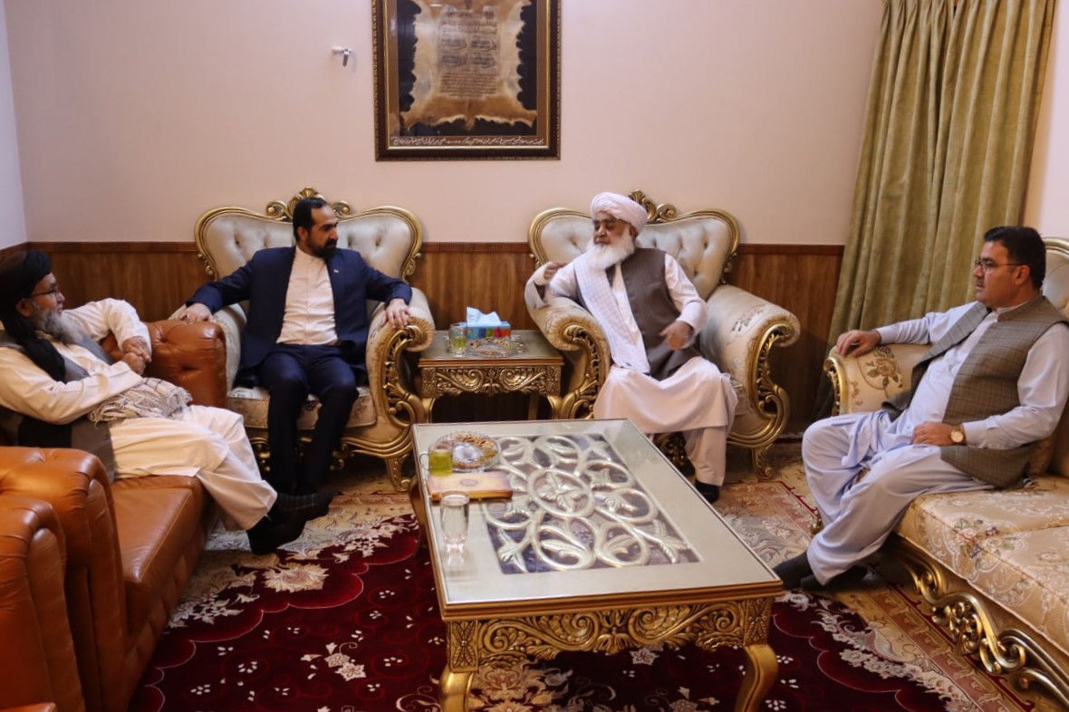 اسلامی جمہوریہ ایران کے کلچرل اتاشی و ڈائریکٹر جنرل خانہ فرہنگ ایران کی صوبائی امیر جمعیت علمائےا سلام (ف) سے ملاقات