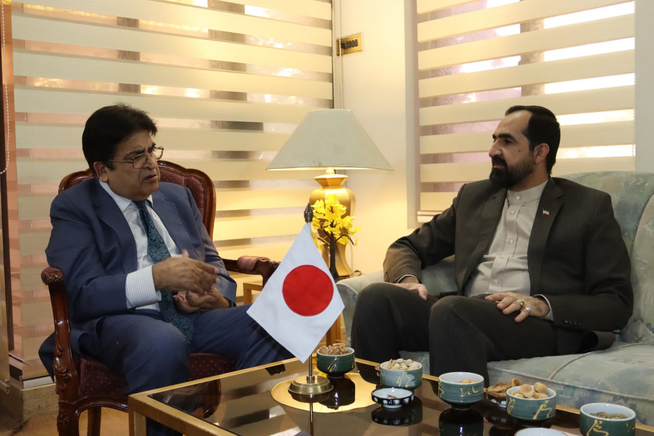 جاپان کے اعزازی قونصل جنرل سید ندیم شاہ سے ڈائریکٹر جنرل خانہ فرہنگ ایران کی ملاقات