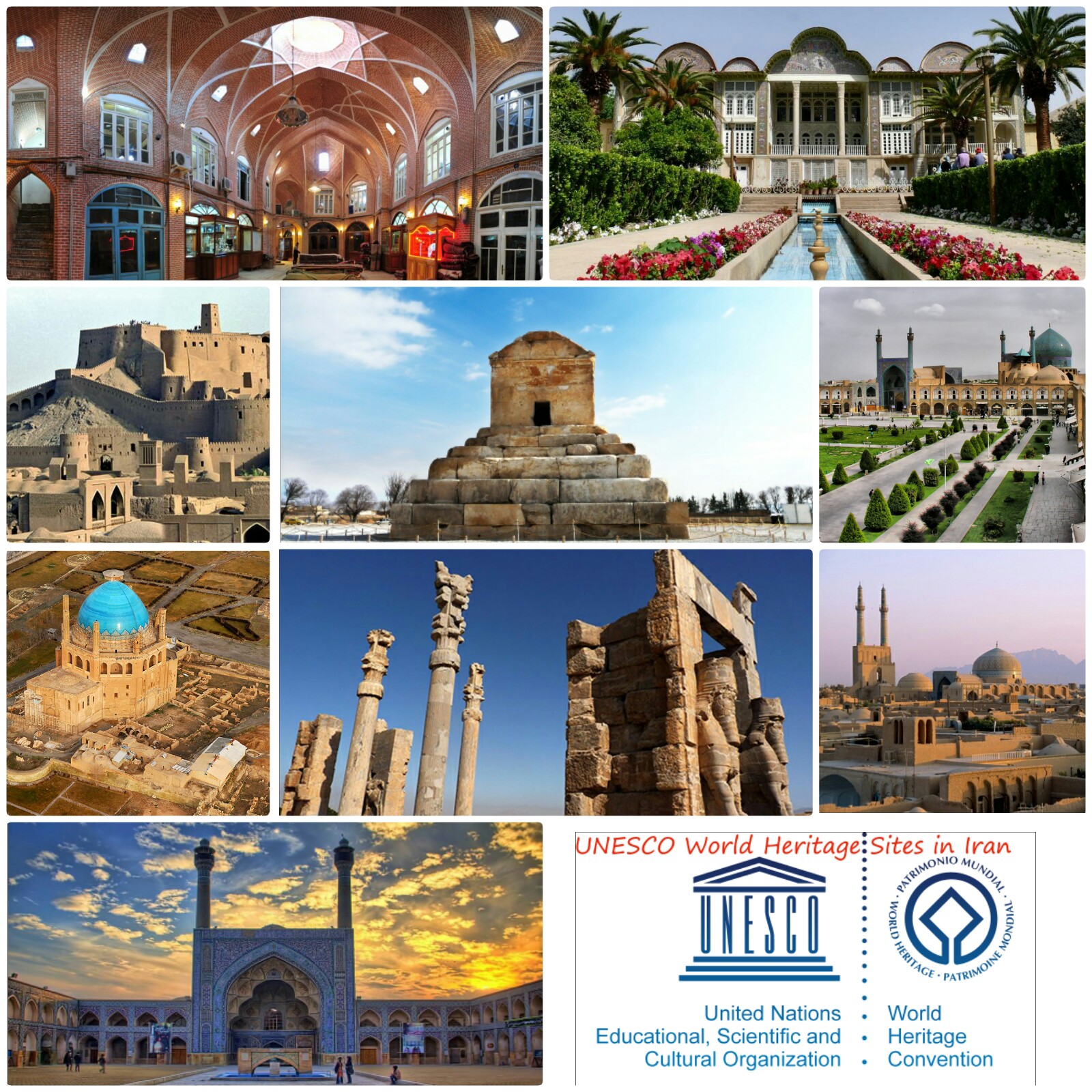 ایران، یونیسکو کی عالمی ورثے کی فہرست میں دسویں نمبر پر