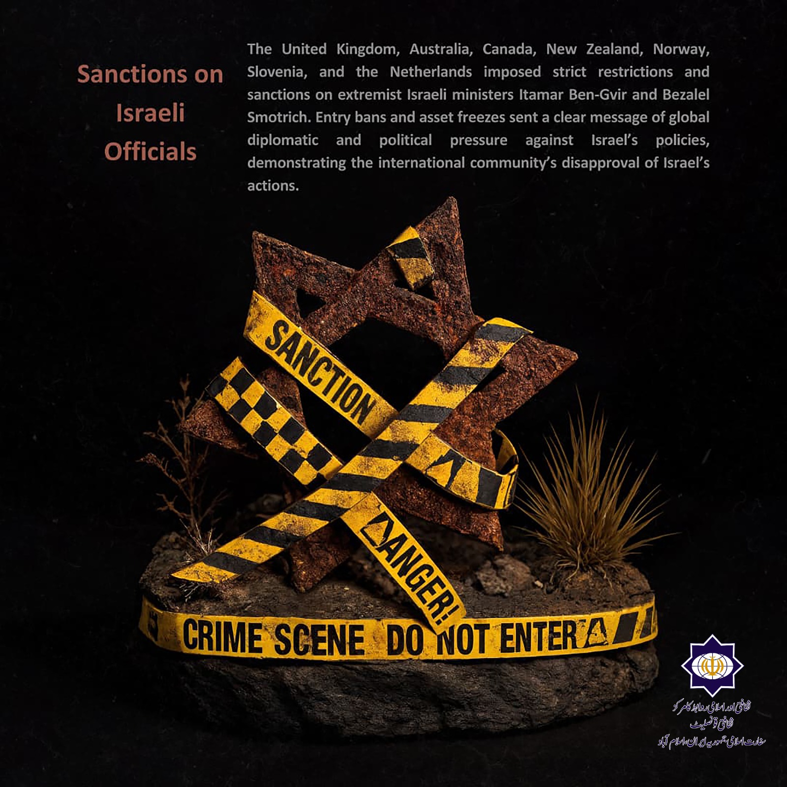 برطانیہ، آسٹریلیا، کینیڈا، نیوزی لینڈ، ناروے، سلووینیا اور نیدرلینڈز نے اسرائیل کے انتہاپسند وزراء ایتامار بن گویر اور بزالل سموتریچ پر سخت پابندیاں اور سفری پابندیاں عائد کی