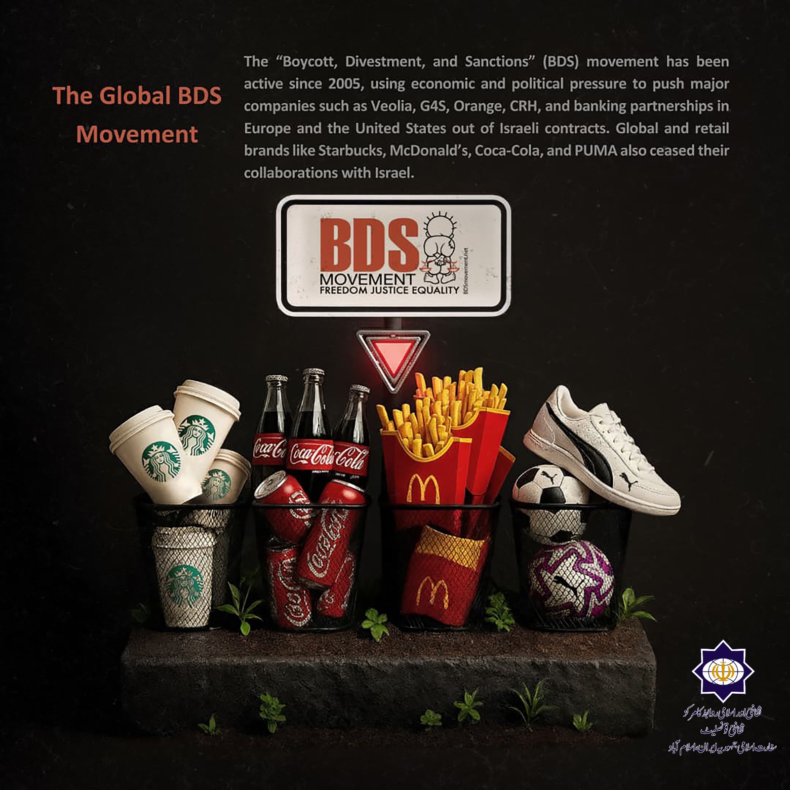 بائیکاٹ، ڈایویسٹمنٹ، اینڈ سینکشنز (BDS) تحریک، جو 2005 سے سرگرم ہے