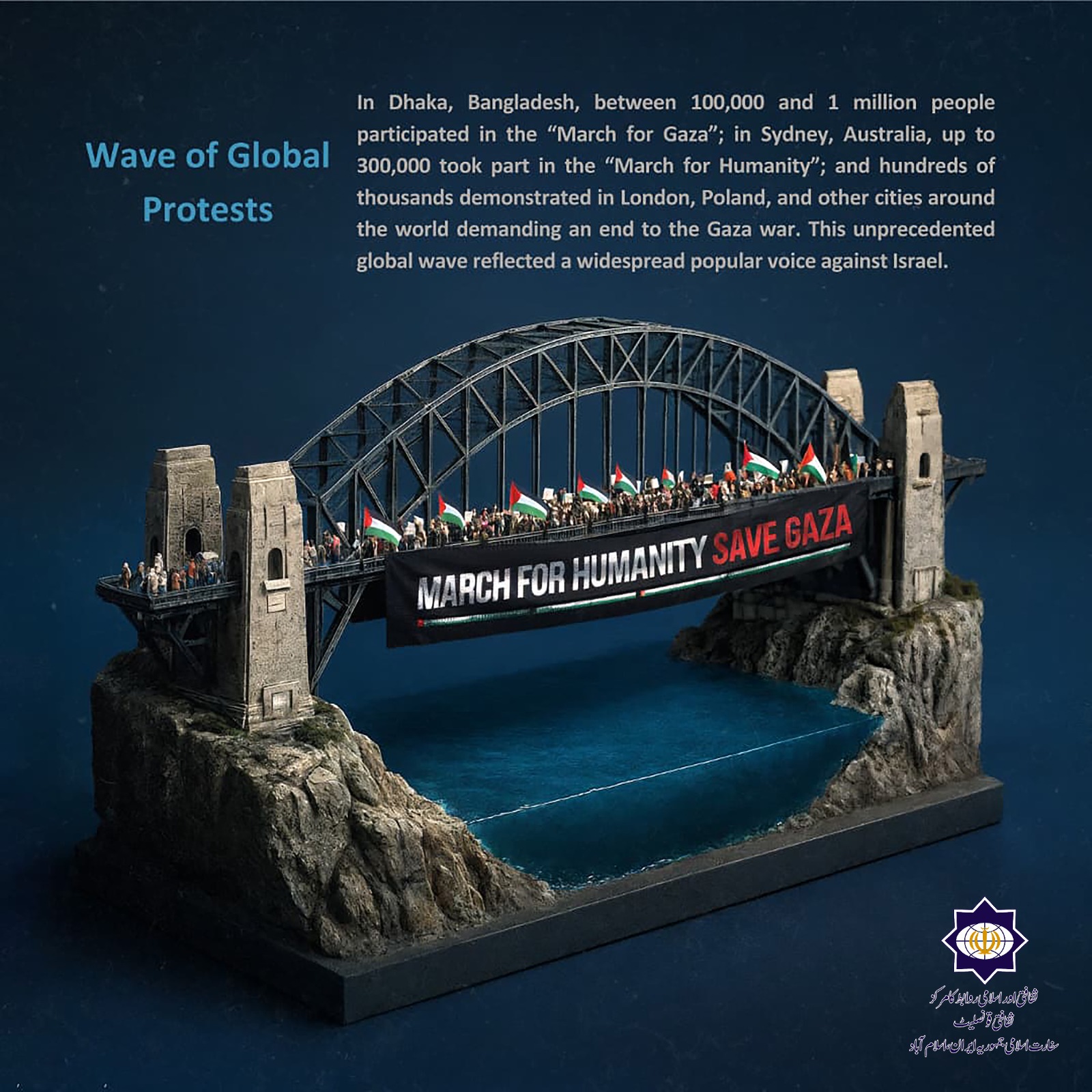 ڈھاکہ، بنگلہ دیش میں تقریباً 1 لاکھ سے 10 لاکھ افراد نے مارچ فار غزہ میں شرکت کی